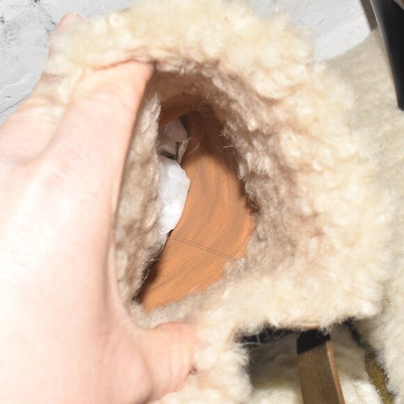 ULLA JOHNSON Stunning Leather Booties with Shearling Line Size Tag: 37 - Picture 10 of 10